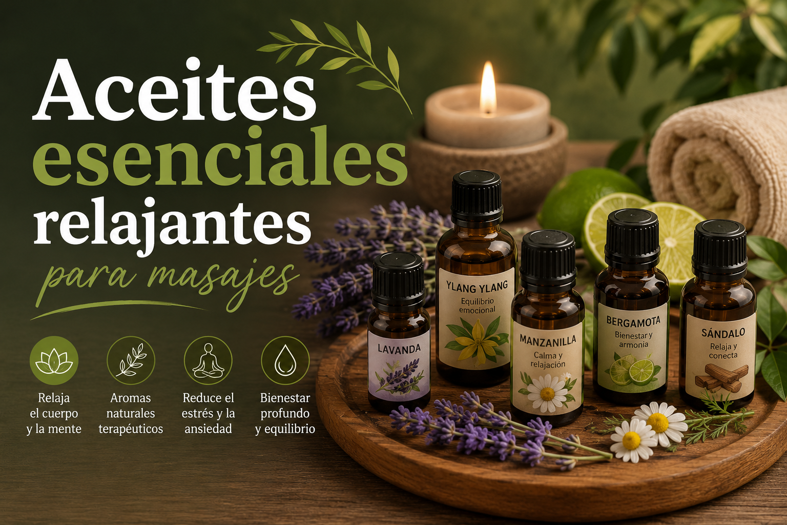 Aceites esenciales relajantes para masajes