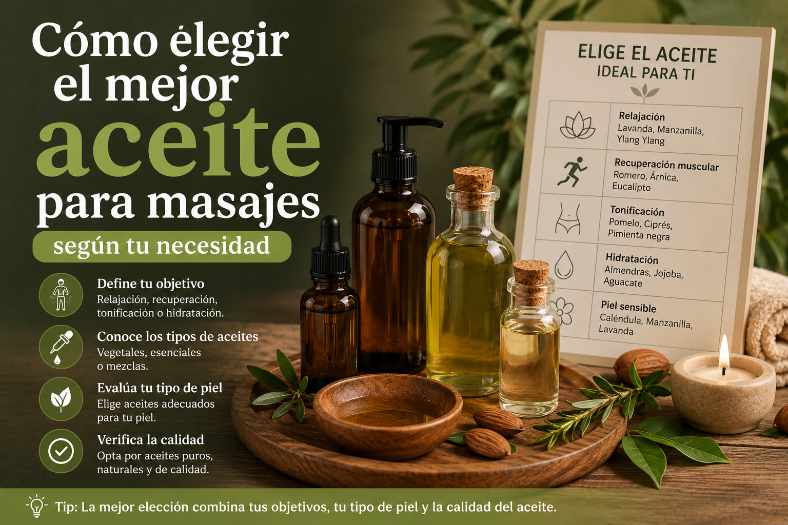 Cómo elegir el mejor aceite para masajes